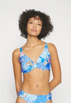 Seafolly Eden Wrap Front Cup - Bikinitop - Azure