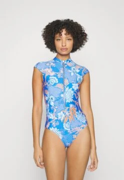 Seafolly Eden Zip Front One Piece - Badpak - Azure