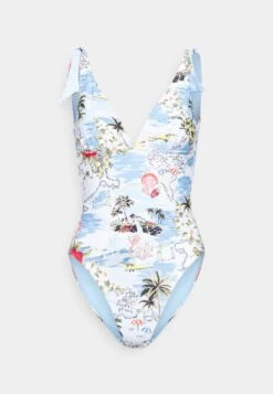 Seafolly Coast To Coast V Neck One Piece - Badpak - Powder Blue -Fashion Verkoop 38f5877ed3dd4eadac1a6c5661462b3c