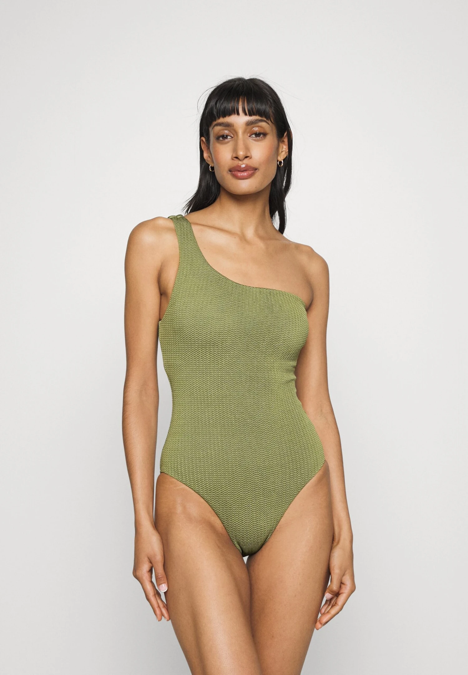 Seafolly Dive One Shoulder One Piece - Badpak - Khaki 4 Seafolly Dive One Shoulder One Piece - Badpak - Khaki - Afbeelding 2