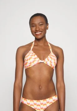 Seafolly Modern Take Drawstring Halter Bralette - Bikinitop - Mandarin