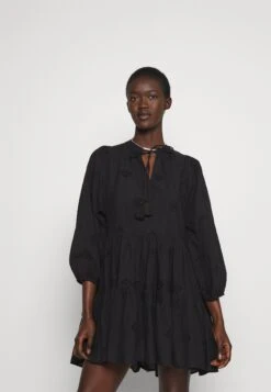 Seafolly Bora Bora Flora Embroidery Tiered Dress - Strandaccessoire - Black