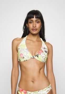 Seafolly Coast To Coast Knot Front Halter Bra - Bikinitop - Wild Lime