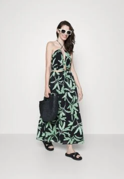 Seafolly Palm Paradise Keyhole Dress - Maxi-Jurk - Black -Fashion Verkoop 6d39ab0ef3c44639a7bf32cdb2ed0338