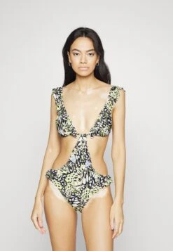 Seafolly Take Flight Cut Out One Piece - Badpak - Wild Lime