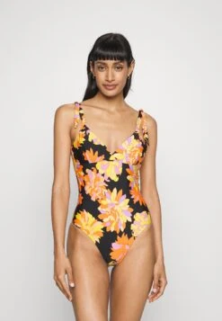 Seafolly Palm Springs Wrap Front One Piece - Badpak - Black