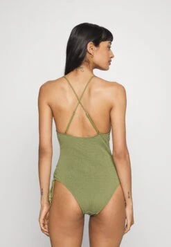 Seafolly Sea Dive Scoop Neck Drawstring Side - Badpak - Khaki -Fashion Verkoop ac07565367e443aba555791780a255c8