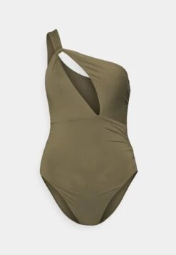 Seafolly Collective One Shoulder One Piece - Badpak - Dark Olive