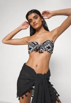 Seafolly Zanzibar Twist Tie Front Bandeau - Bikinitop - Black -Fashion Verkoop bca92d9692194412bf0cb6f2ae416a97