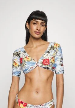 Seafolly Coast To Coast Twist Front Crop - Bikinitop - Powder Blue