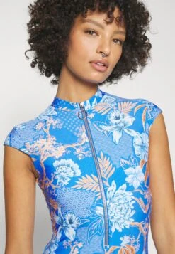 Seafolly Eden Zip Front One Piece - Badpak - Azure -Fashion Verkoop f033168664d94284849264fcb88304f4